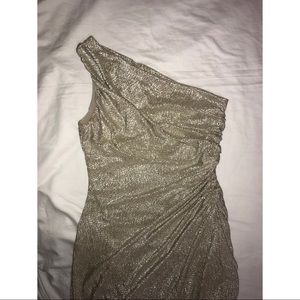 One shoulder Glitter Dress
